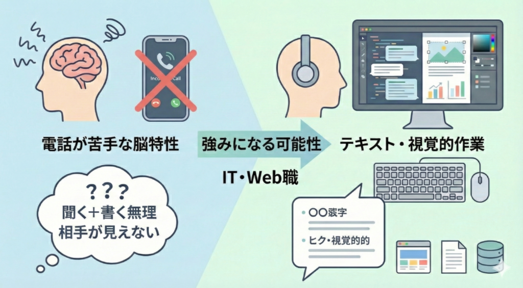 「電話がない仕事」＝IT・Web職という選択肢