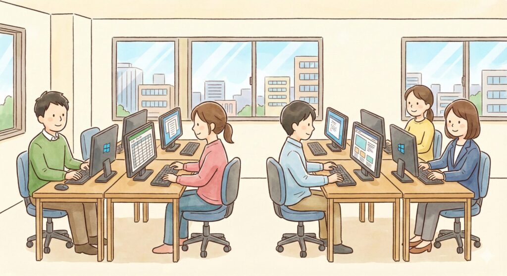 就労移行支援でパソコンスキルを身につけて事務・Web職へ。学習内容とPC貸出について